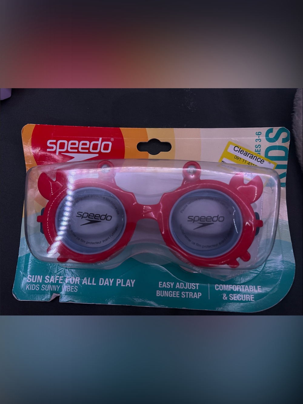 Speedo Kids Red Swim Goggles